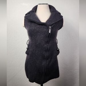 TORY BURCH || 100% Merino Wool Zippered Sweater Vest